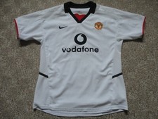 Authentic Nike Manchester United F.C. BLANK Soccer Football Shirt Jersey YOUTH L
