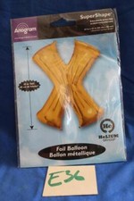 E36G ANAGRAM 32" GOLD FOIL LETTER "X" PARTY BALLOON