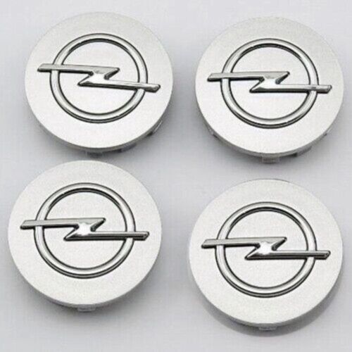 4x64mm Opel Nabenabdeckung Radkappen  Nabendeckel Felgendeckel Nabenkappen Grau - Bild 1 von 5