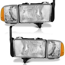 Headlights For 1999-2001 Dodge Ram 1500 Sport Corner Lamps Leftright