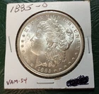 1885-O Morgan Dollar VAM-34 - High Grade AU/BU - Raw - Luster