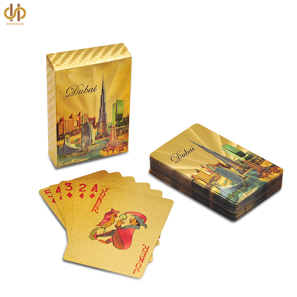 Dubai Gold Plated Poker Playing Card with Dubai Tower Building Table Games  | eBay