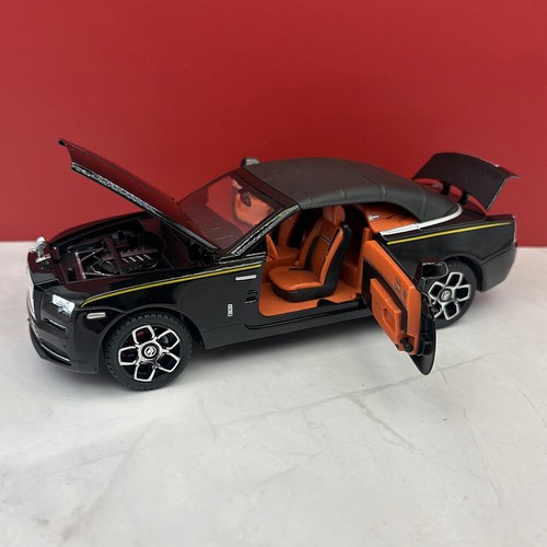 2022 Rolls Royce Dawn 2 Door Convertible - 1:24 Scale Diecast - Black - Picture 11 of 12