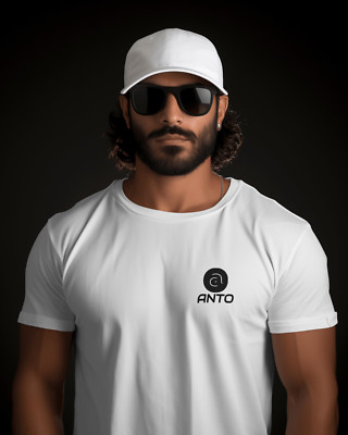 2er Pack SoftStyle Baumwolle Herren ANTO Logo T-Shirt Mehrfarbig Semi Fitted Top