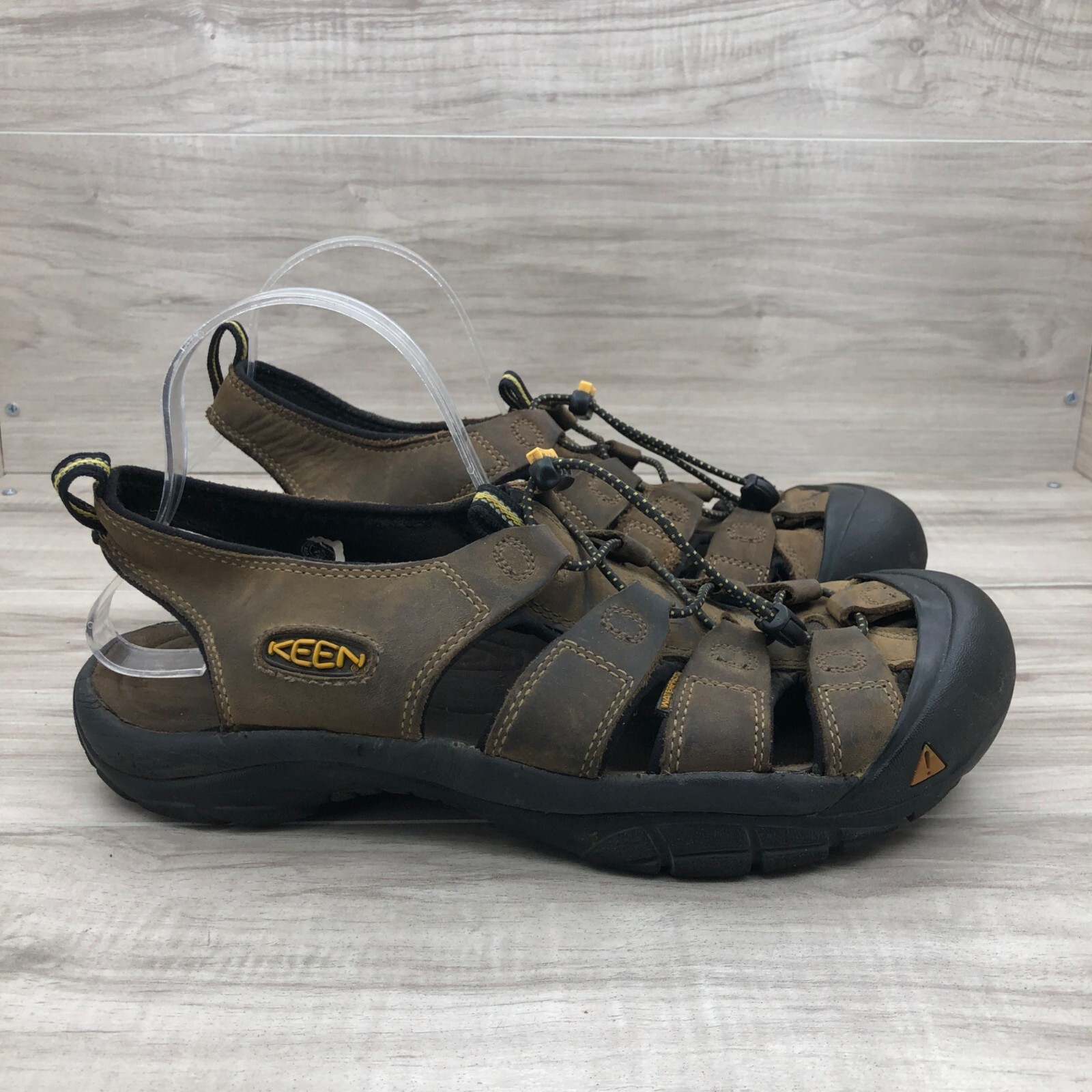 Sandali Keen Fisherman uomo 11 5 Newport pelle marrone scarpe punta chiusa outdoor