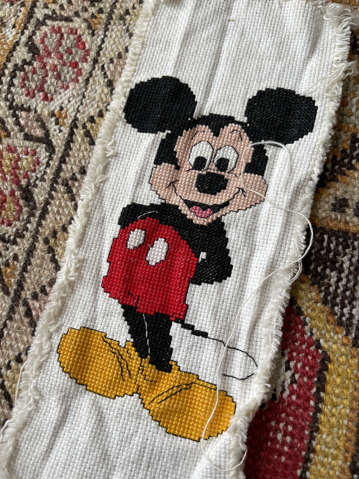Patchwork Stitched Mickey Mouse Americana - image 2
