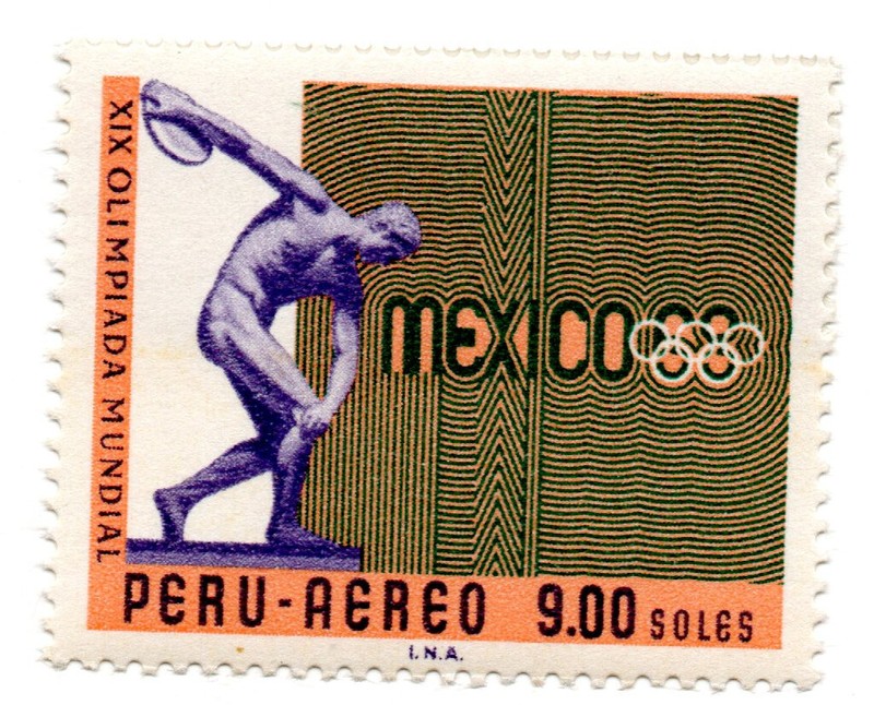 Mexico 68, XIX Olympic Games - Mexico City, S/. 9.00, Perú 1969, accept offers