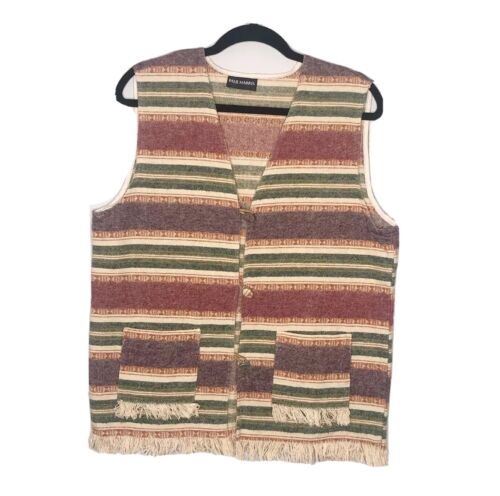 Paul Harris Vtg Unisex Vest Size M/L Multicolor S… - image 1