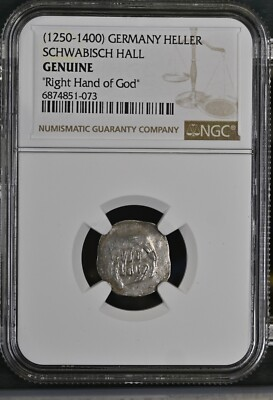 #ad #ad NGC Austria Heller “Right Hand of God” Manus Dei Blessed Coin Schwabisch Hall $104.12