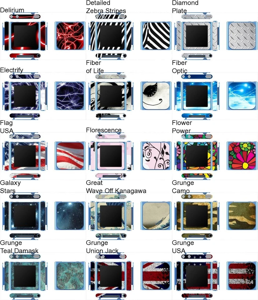 Choose Any 1 Vinyl Decal/Skin for iPod Nano 6th Generation - Buy 1 Get 2 Free! - Image 2 of 4