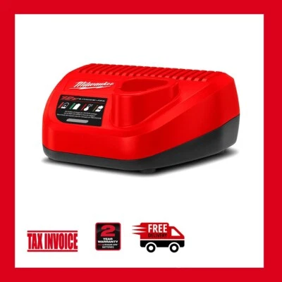 Genuine Milwaukee C12C 12V Li-Ion RED LITHIUM Battery Charger - 2 Year Warranty - image 1 of 2