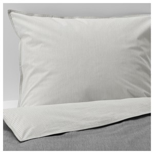 IKEA BLÅVINDA Blavinda Duvet Cover and Pillowcases Gray Stripe ... IKEA BLÅVINDA Blavinda Duvet Cover and Pillowcases Gray Stripe ...