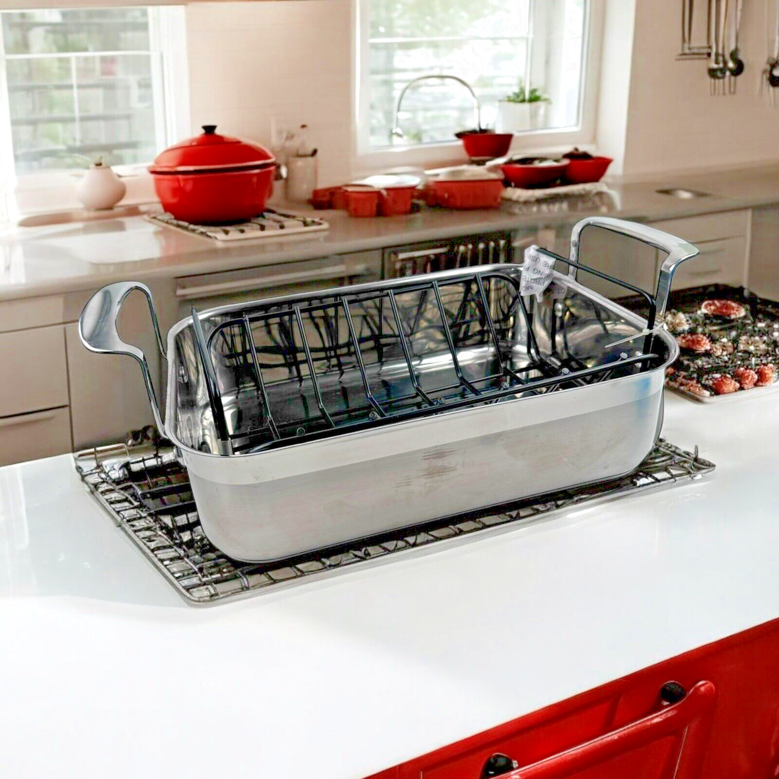 Wegmans Menu Chef Collection Small Open Roaster Pan NWT