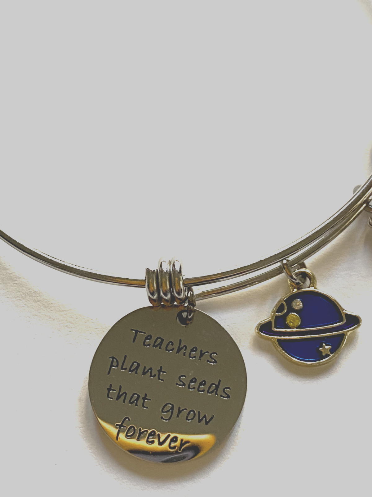 SCIENCE MICROSCOPE PLANET CELESTIAL TEACHER SILVE… - image 2