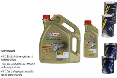 6L Motoröl Castrol EDGE Titanium FST 5W-30 LL 2xLeak-Stop+Motor Flush