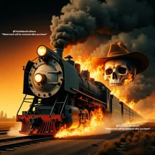 Digital AI Art Image Desktop Wallpaper Background Skull on Fire Bundle SF25000