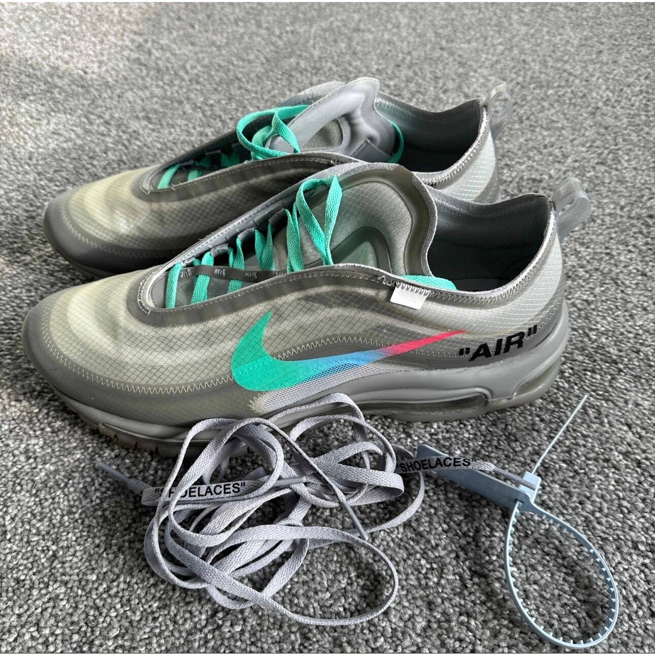 OFF WHITE X NIKE Bianco sporco x Air Max 97 Menta AJ4585 101 taglia 10 5