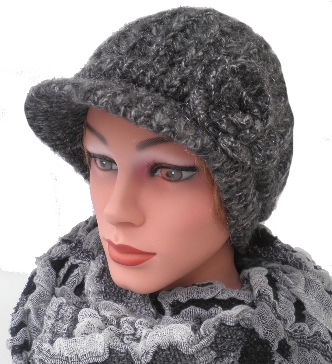Cappello In Maglia Invernale Uomo E Donna | Morbido, Caldo, Unisex, Colore Grigio Scuro, Ideale Per L'Inverno