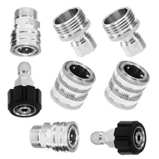 Pressure Washer Adapter Set, Stainless Steel Quick Connect Kit, M22 14mm to 3...