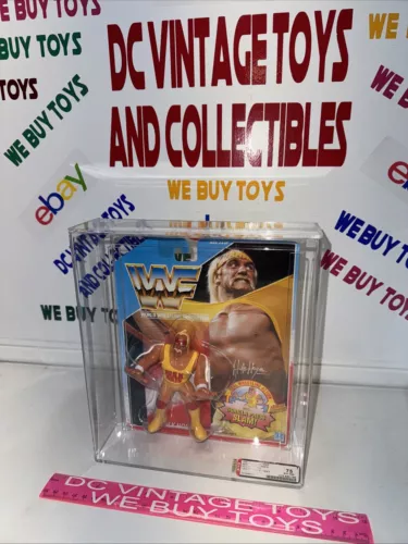 Vintage 1990 WWF Hasbro Hulk Hogan Series 1 MOC Clear Bubble AFA 75 🔥