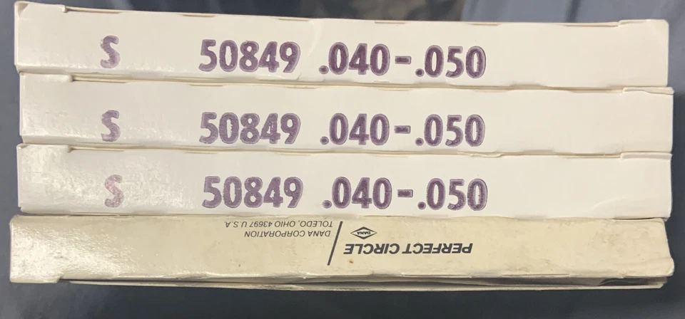 Engine Piston Ring Set (8) Perfect Circle 50849 .040-.050 NOS - Image 2 of 3