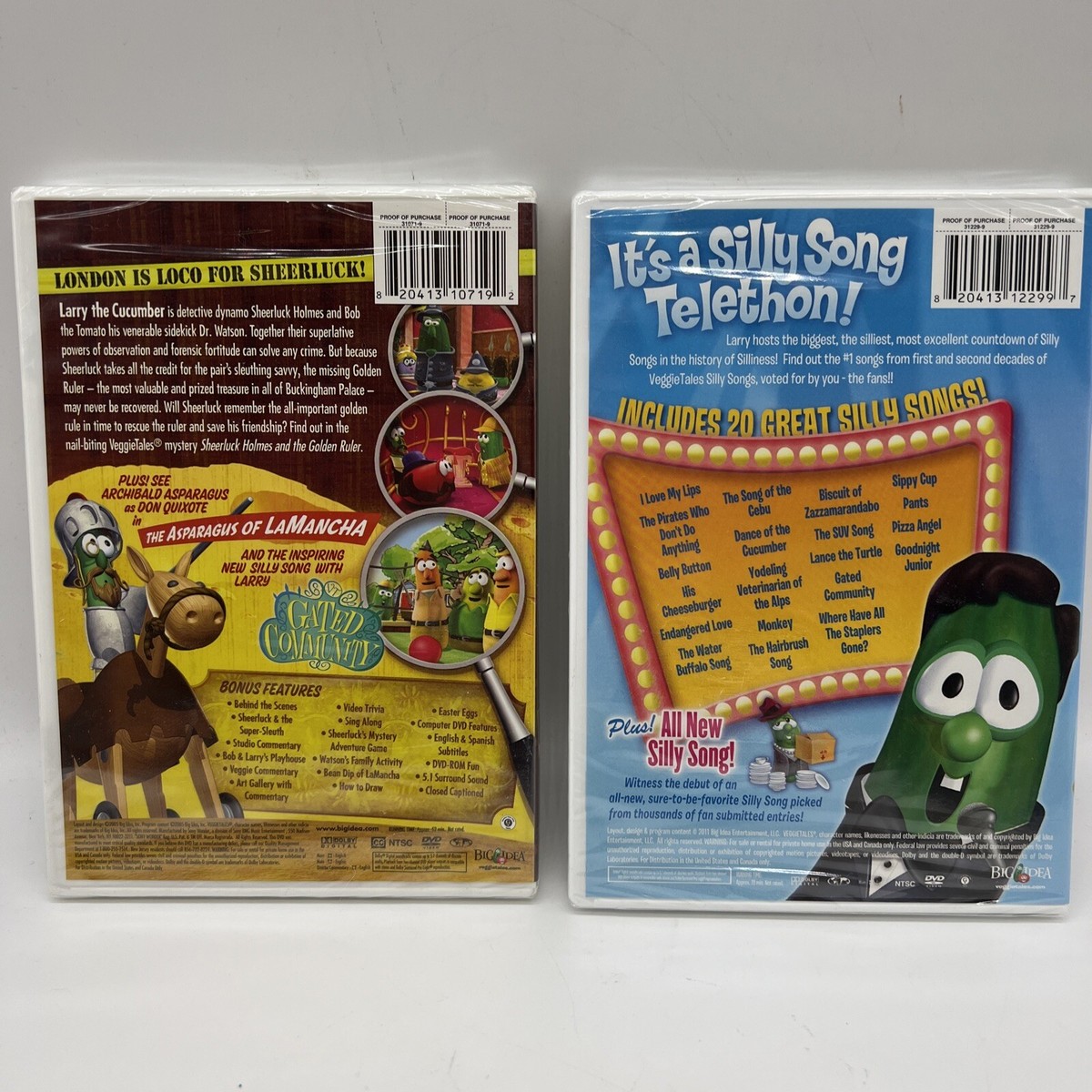New 2 Two Veggie Tales: If I Sang A Silly Song & Sheerluck