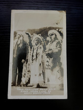 USA RPPC Postcard Cover Hermera SD to Kokowo IN Calvin Coolidge and Indian Chief