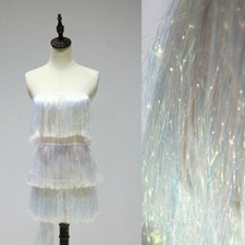 Tassel Fringe Trim 19cm Dance Costume Dress Hem DIY Sewing Craft Shiny 90cm