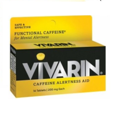 Vivarin Caffeine Alertness Aid 200 mg Tablets Helps Mental Alertness 40 Count