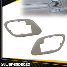 Inside Interior Door Handle Trim Bezels Gray Fit For 1995-1999 Chevy GMC Truck