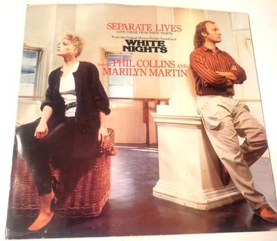 Phil Collins And Marilyn Martin 7'' Record 45 & Picture Sleeve Separate Lives (Lo