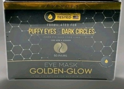 24K Gold Eye Mask 20 Pairs ea Puffy Eyes Dark Circles Treatments Dermora NEW