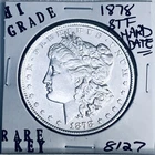 1878 8TF MORGAN SILVER DOLLAR HI GRADE GENUINE U.S. MINT RARE KEY COIN 8127