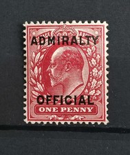 GB KING EDWARD VII SG O108 1D SCARLET ADMIRALTY OFFICIAL M/MINT 