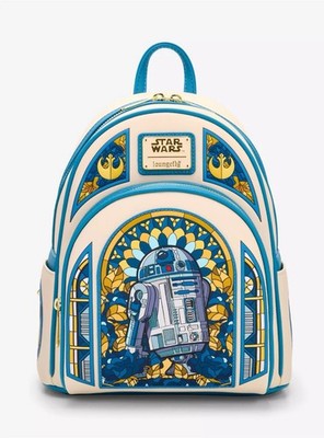 Loungefly Star Wars R2-D2 Mini Backpack Stained Glass Style  display picture 1