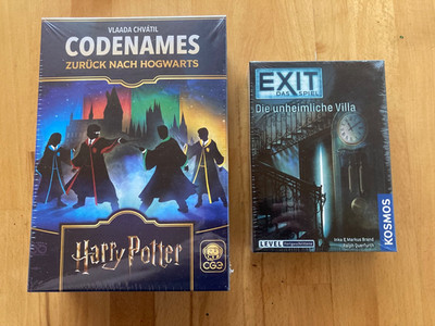 Harry Potter Spiel Codenames + Exit Game Gesellschaftsspiel neu