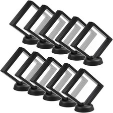 10PCS 3D Floating Jewelry Coin Display Frame Holder Box Case Jewelry Ring Box AU