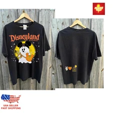 New Apparel Disneyland Resort Halloween Ghost Mickey T-Shirt Two Sided Tee