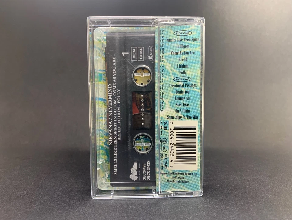 Nirvana NEVERMIND Vintage Cassette GEC24425 **1ST ISSUE  1991** TESTED - Image 4 of 4