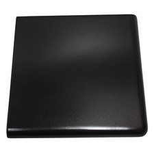 Basalt Ebony Black Hearth Fireplace Tiles (REX- 2 Curved Edges)