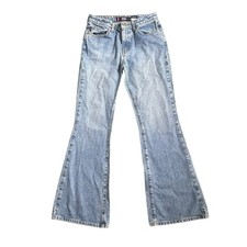 Vintage 90s Y2K Bongo Women's Mid Rise Denim Flare Blue Jeans Casual Trendy Sz 5