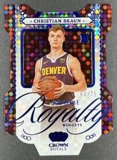 2022 Panini Crown Royale - Christian Braun Rookie Royalty Blue /75 (RC)