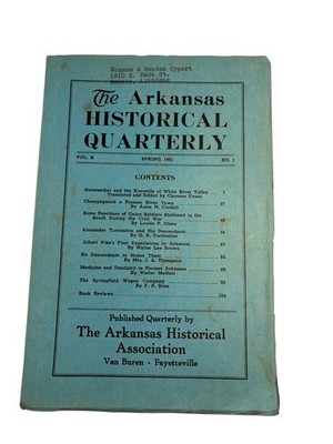 Arkansas Historical Quarterly Vol X No 1 Spring 1951 History Periodical