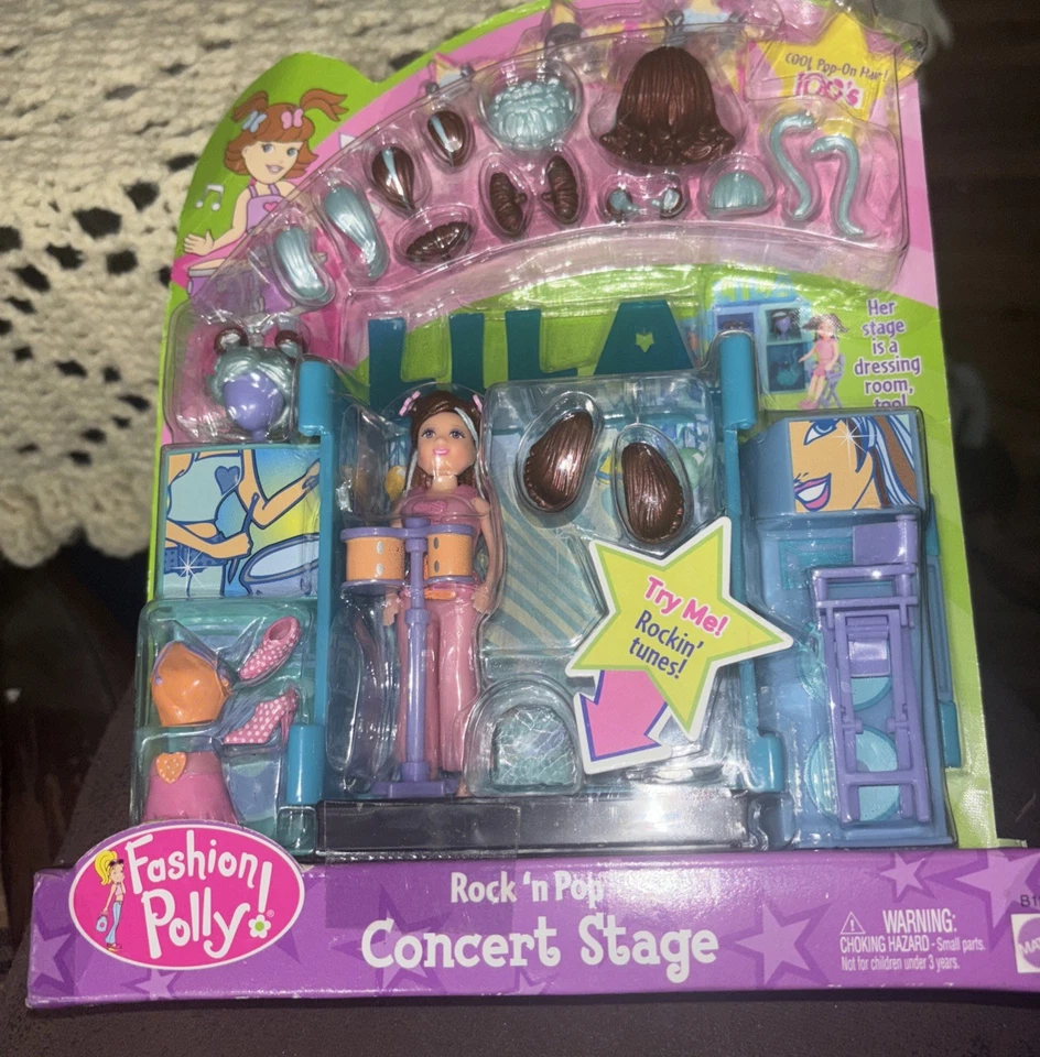 2002 Polly Pocket Fashion Polly Rock N Pop Shani Concert Stage Sealed New In Box - Image 2 of 4