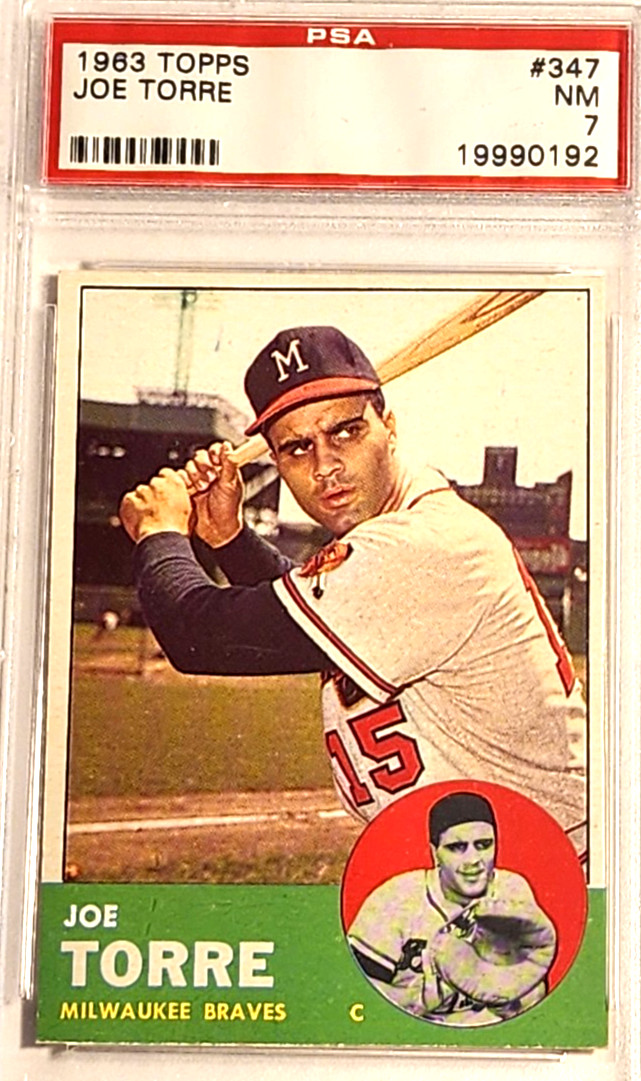 1963 TOPPS #347 JOE TORRE PSA NM 7 HOF