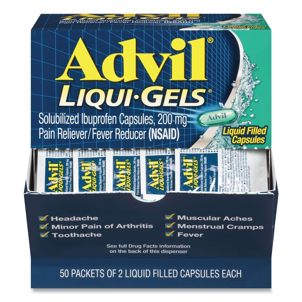 Жидкости-гели Advil BXAVLQG50BX (50 штук в упаковке)