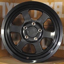17x8.5 5x127 5x5 9six9 Six-1 Cabron Gray Te 6 Spokes Deep Lip Truck 4 Wheels Set