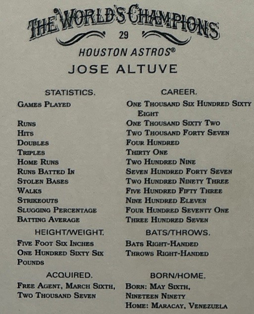 Jose Altuve PSA 10 -2024 Topps Allen & Ginter Portrait w/ Foil Filagree -Astros view 7
