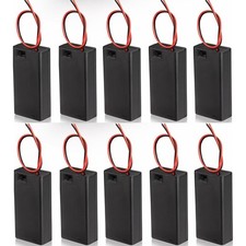 10 Pack 2 x 1.5V AA Battery Holder Enclosures with Wire Leads On/Off Switch C803