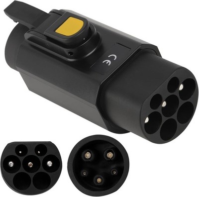 Typ 2 auf Typ 1 EV-Adapter Stecker auf Buchse 32A EV-Ladekabeladapter Ladeger...